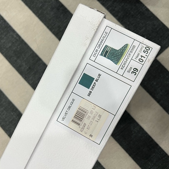 BNIB Christian Dior Granville Boots Deep Blue Oblique Velvet 39 - Picture 8 of 8